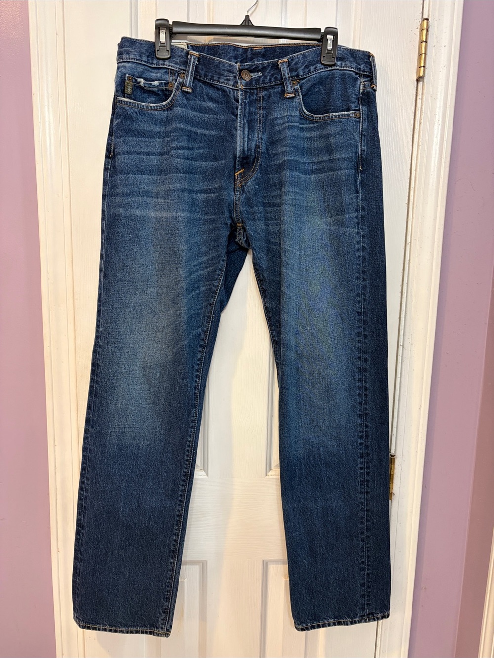Abercrombie & Fitch Men's Medium Blue Straight Jeans